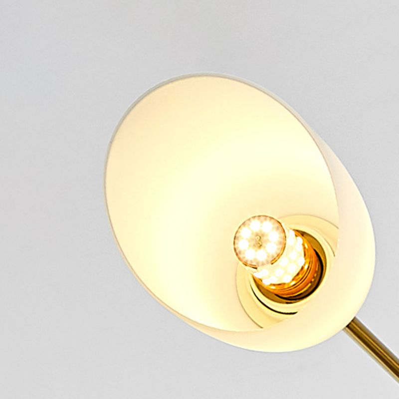 Modern Chandelier Minimalism Glass Shade Hanging Lighting Fixture for Sitting Room