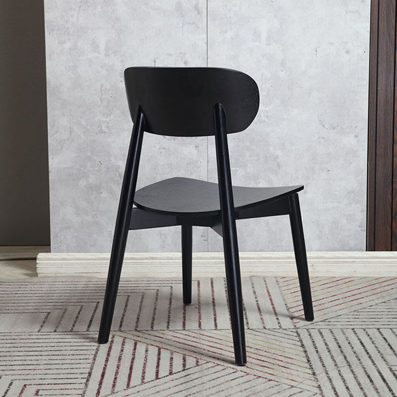 Sillas de comedor de madera estilo moderno Silla auxiliar de comedor con respaldo abierto (juego de 2)