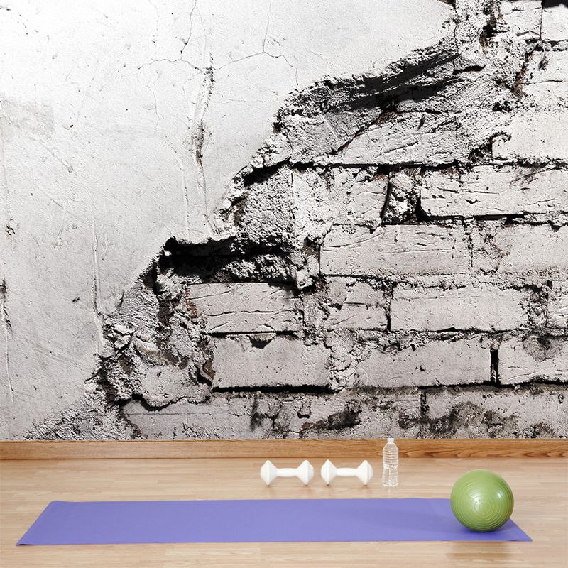 Brick Surface Mural Wallpaper Eco-friendly Stain Resistant Living Room Wall Covering