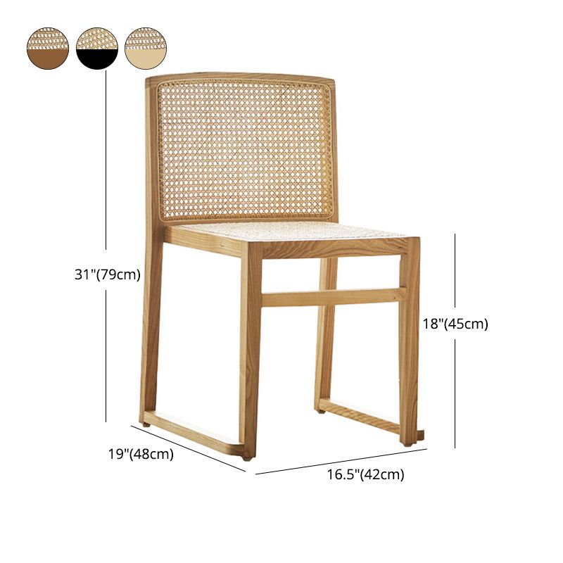 Traditional Style Dining Chair Solid Wood Stackable Side Chair for Home
