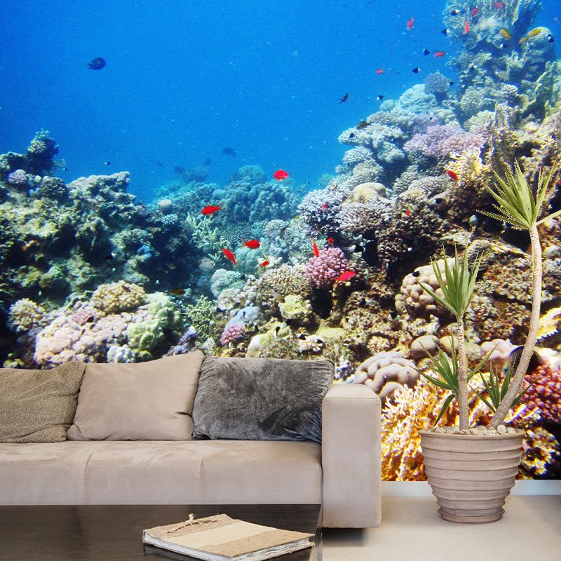 Fashionable Wall Mural Seabed Patterned Sitting Room Wall Mural