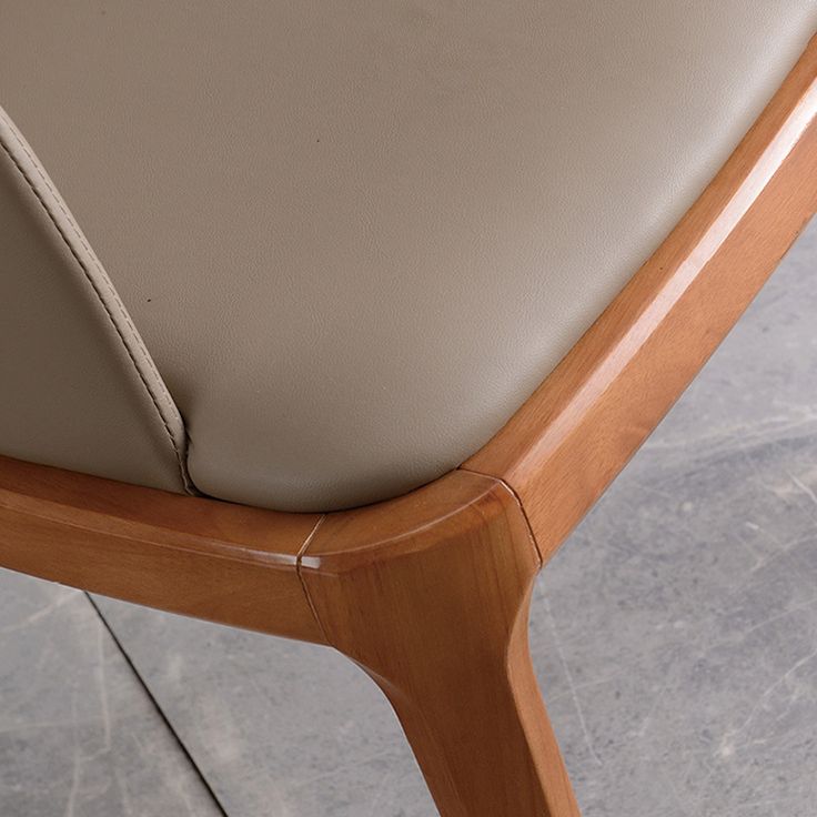 Glam Scandinavian Ash Wood Chairs Solid Back Arm Kitchen Dining Chair Set