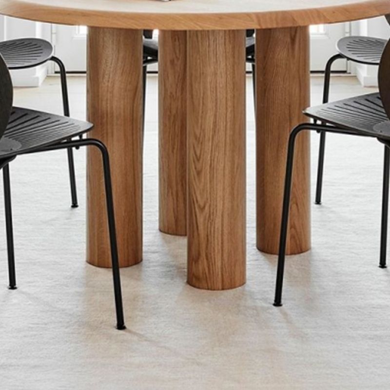 Solid Wood Dining Table Modern Round Dining Room Table for Home