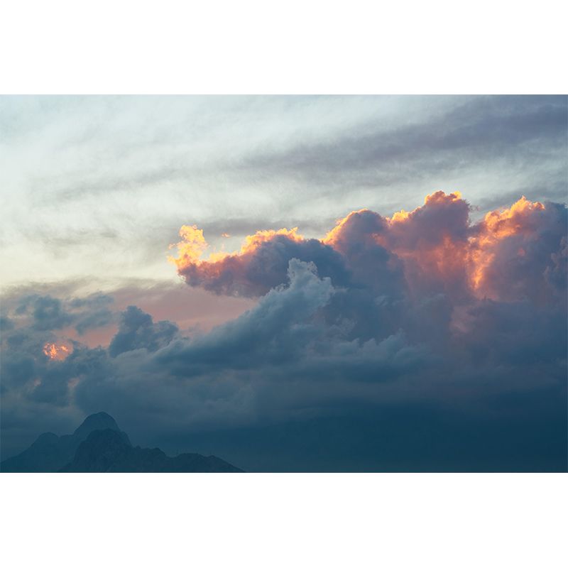 Contemporary Photography Style Sky Mural Wallpaper Mildew Resistant for Room