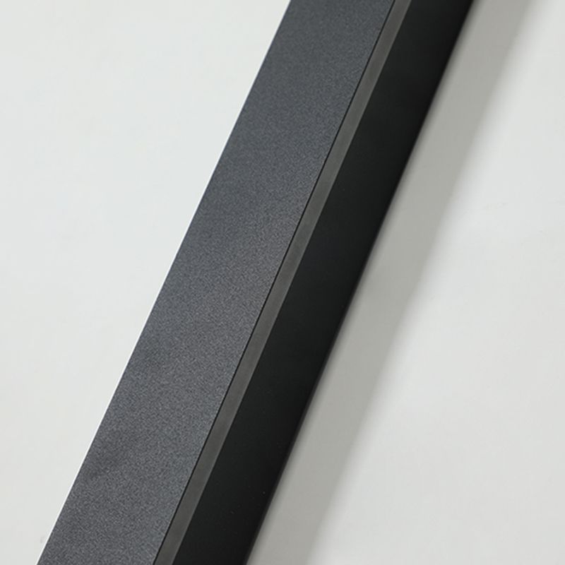 Metal Linear Shade Metal Wall Lights Modern 1 Head Wall Mount Fixture in Black