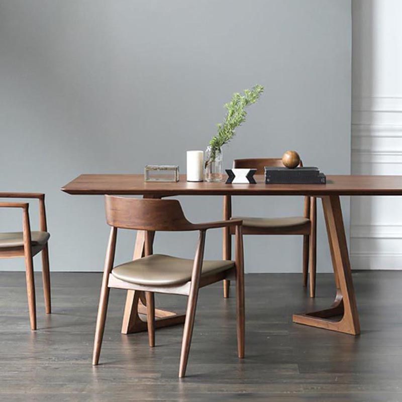 Industrial 1/5 Pieces Dining Set Rectangle Pine Wood Dining Table for Dining Room