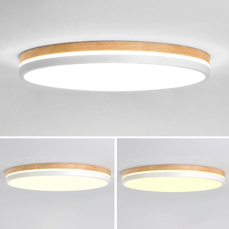 Ultrathin Round Hallway Flush Light Fixture Acrylic LED Macaron Ceiling Mounted Lamp