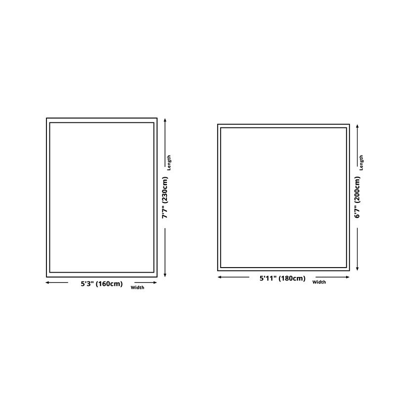 Stylish Modern Indoor Rug Contrast Panel Area Rug Polyster Carpet with Non-Slip Backing