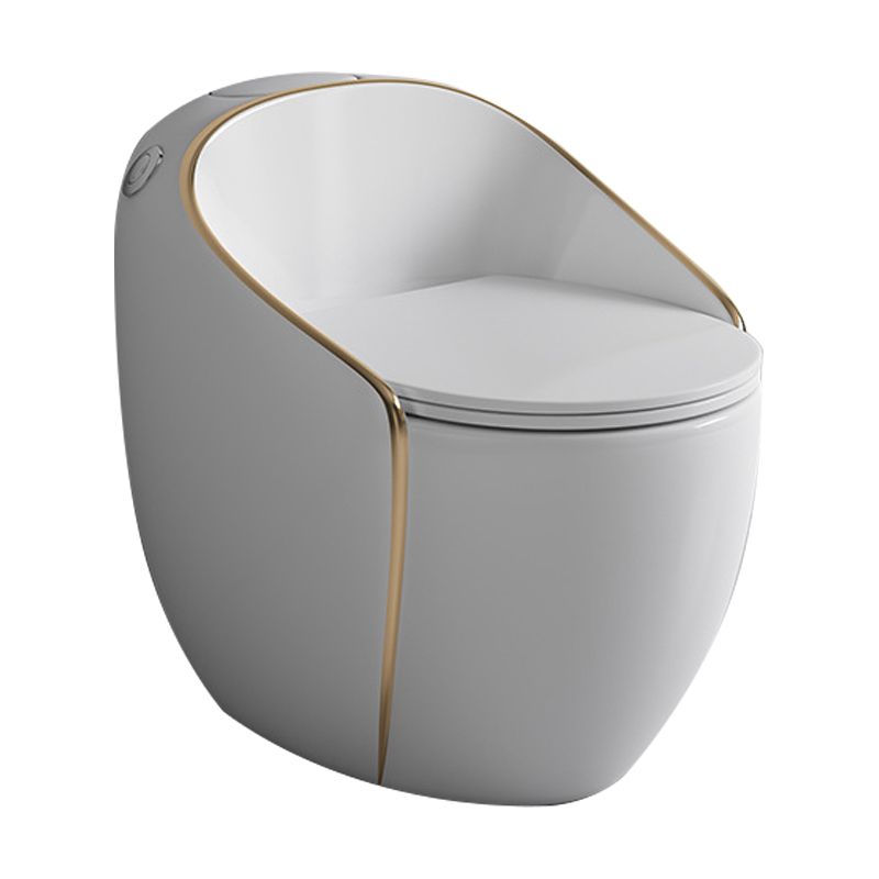 1-Piece Flush Toilet 1.2/1.6 GPF Elongated Toilet Bowl for Bathroom