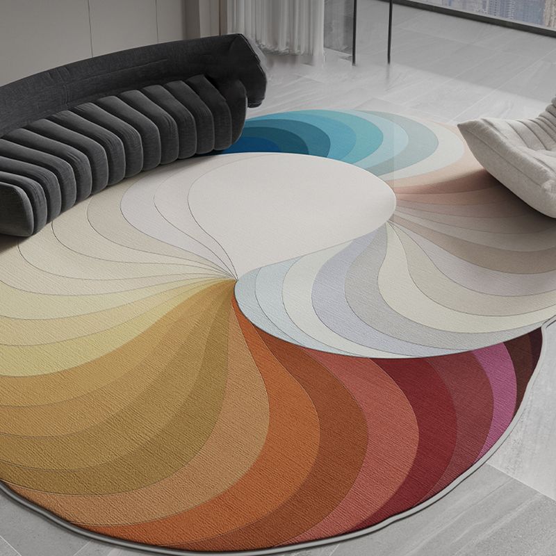 Novelty Tribal Diamond Rug Beige Polyester Carpet Stain Resistant Rug for Living Room