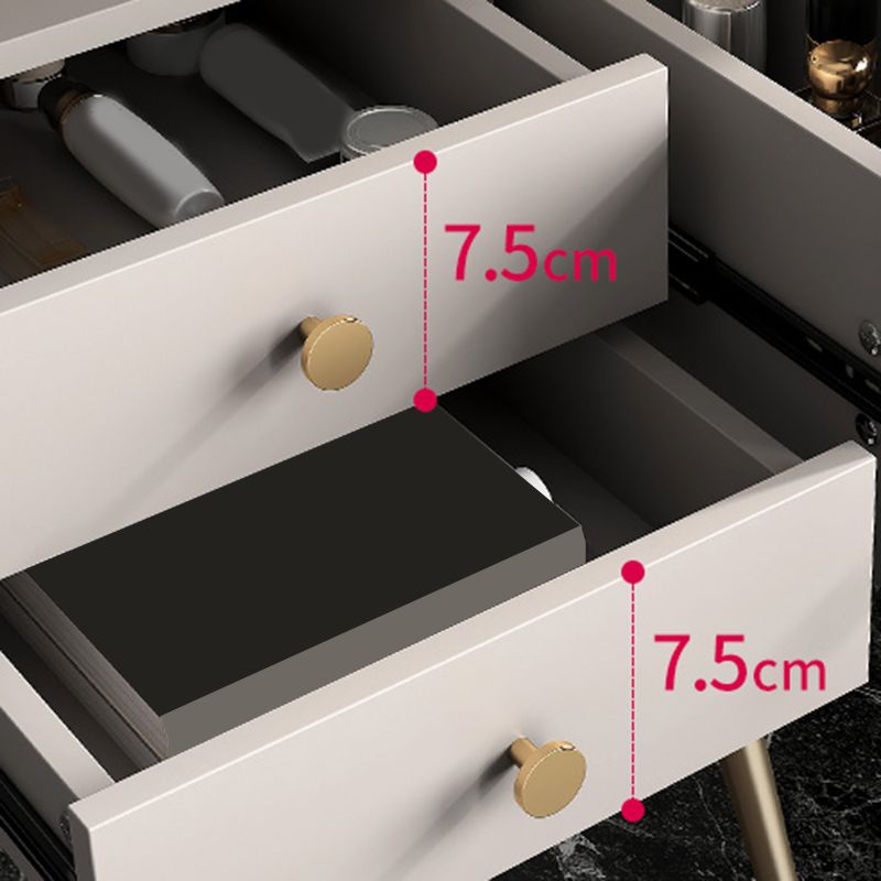 Contemporary Vanity Makeup Table Set 3 Drawer Vanity Dressing Table