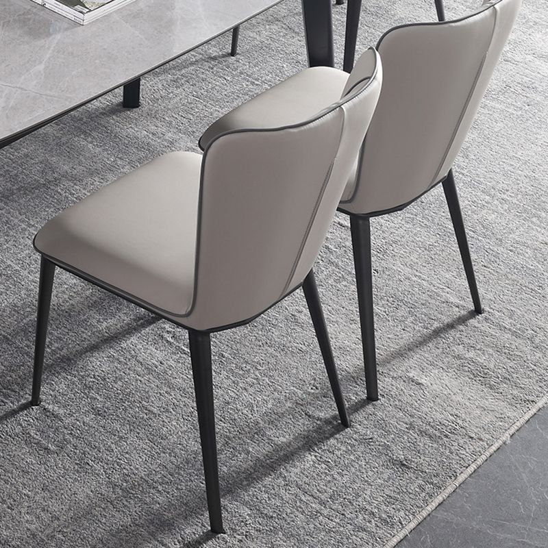 Contemporary Side Chair Solid Back Dining Room Chair for Dining Room