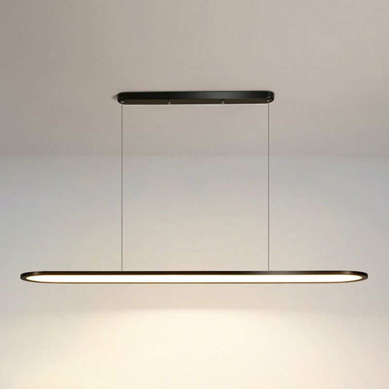 Ovaal eenvoud eiland hanger minimalistisch eetkamer metalen led 1-licht eilandlicht