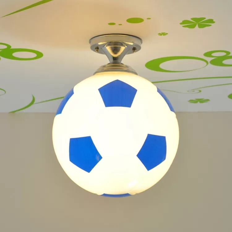 Lámpara de acrílico del soporte del techo del estilo del deporte de la cabeza del accesorio de techo del dormitorio de los muchachos de la forma del fútbol