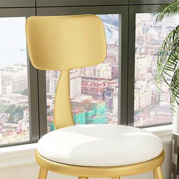 Glam Armless Kitchen Dining Side Chair Open Back Dining Side Chair