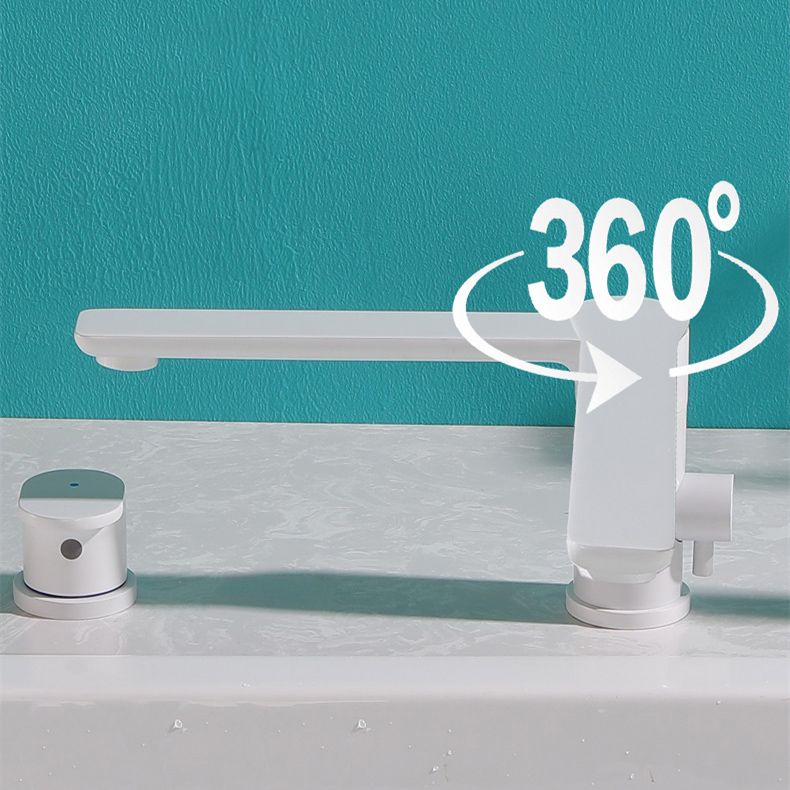 Modern Swivel Bath Faucet Solid Color Deck-Mount Bathroom Faucet