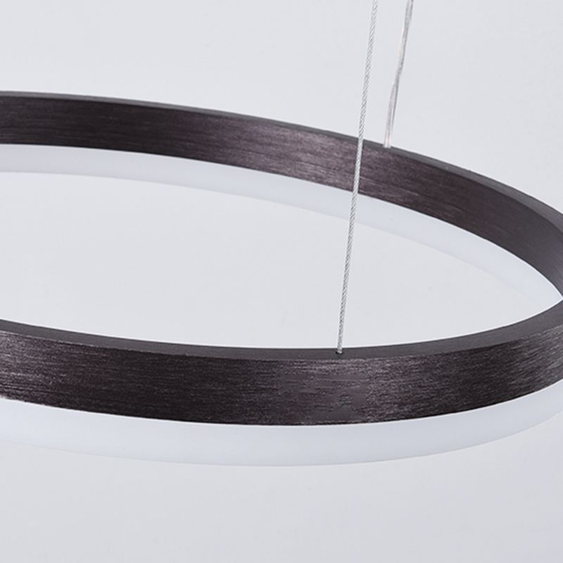 Múltiples anillos accesorios de iluminación de lámparas de araña de araña modernas para comedor