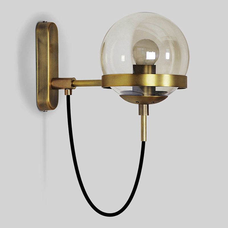 Globe Wandleuchte moderne minimalistische Glas 1 Lichtleuchten