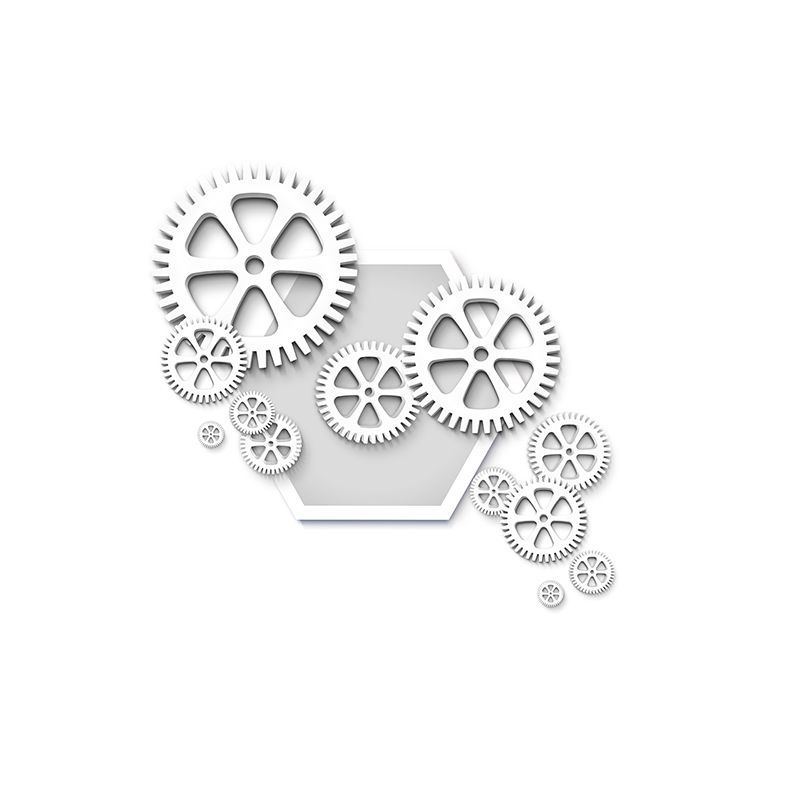 Gearwheel Customized Wall Mural Mildew Resistant Wallpaper for Dining Room