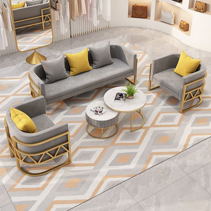 24.40" W x 29.52" H Velvet Tuxedo Arm Sofa Contemporary Standard Sofa