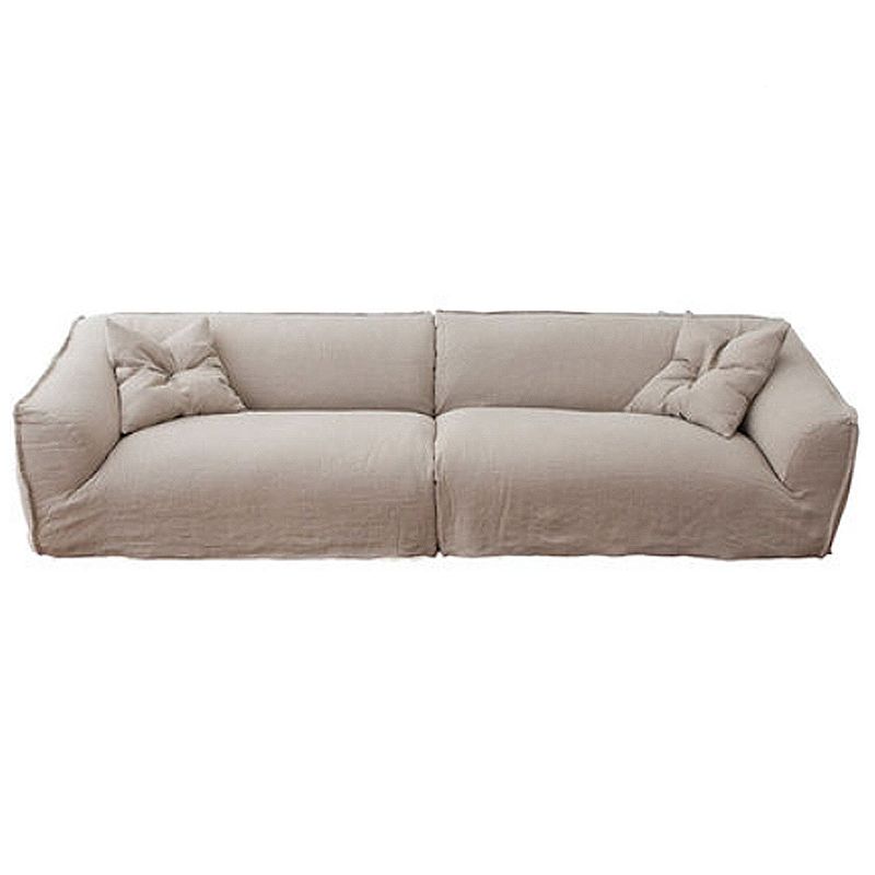 Contemporary Tight Back Sofa 29.53"High Tuxedo Arm Sofa,Beige