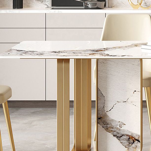 Nordic Dining Set 1/4/5/7 Pieces Rectangle Stone Dining Table for Dining Room