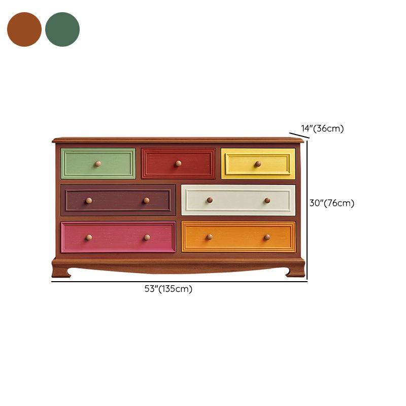 Coastal Birch Storage Chest Dresser Horizontal Storage Chest for Bedroom