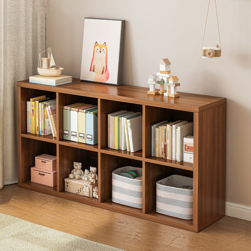 Modern Engineered Wood Bookcase Standard Closed Back Bookshelf with Shelves