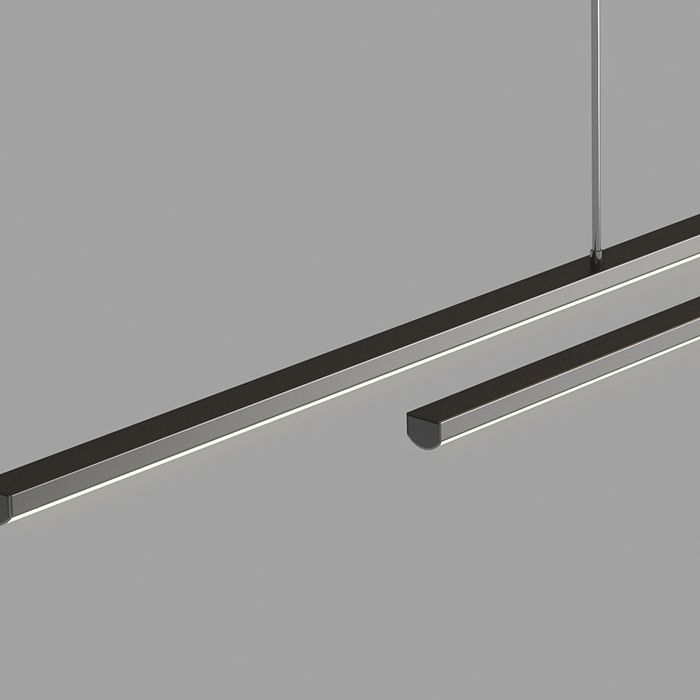 Modern Simplicity LED Island Light Linear 2-Light Hanging Lamp for Dining Room