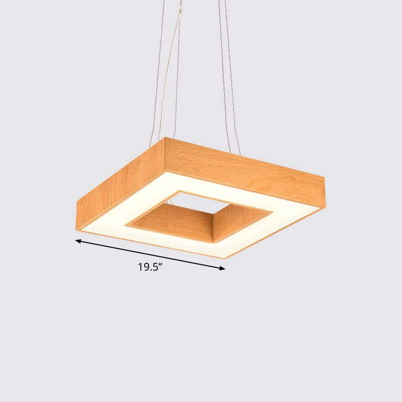 Luminaire léger de suspension carrée légère modernisme en métal LED lustre pour le bureau