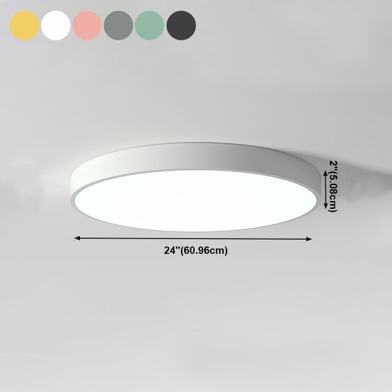 Plafoniera moderna da incasso in stile amaretto, rotonda, in acrilico, a LED, da incasso