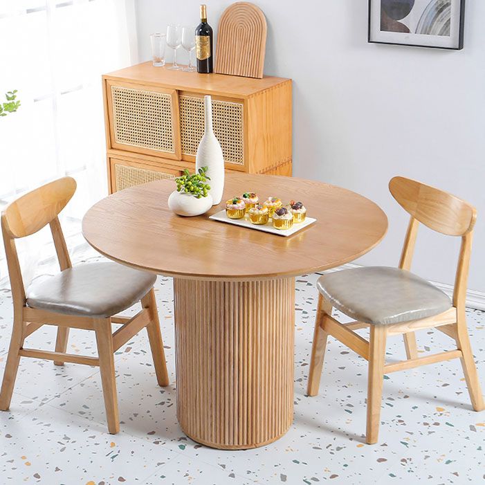 Round Table Solid Wood Contemporary Style Dining Table for Home Kitchen