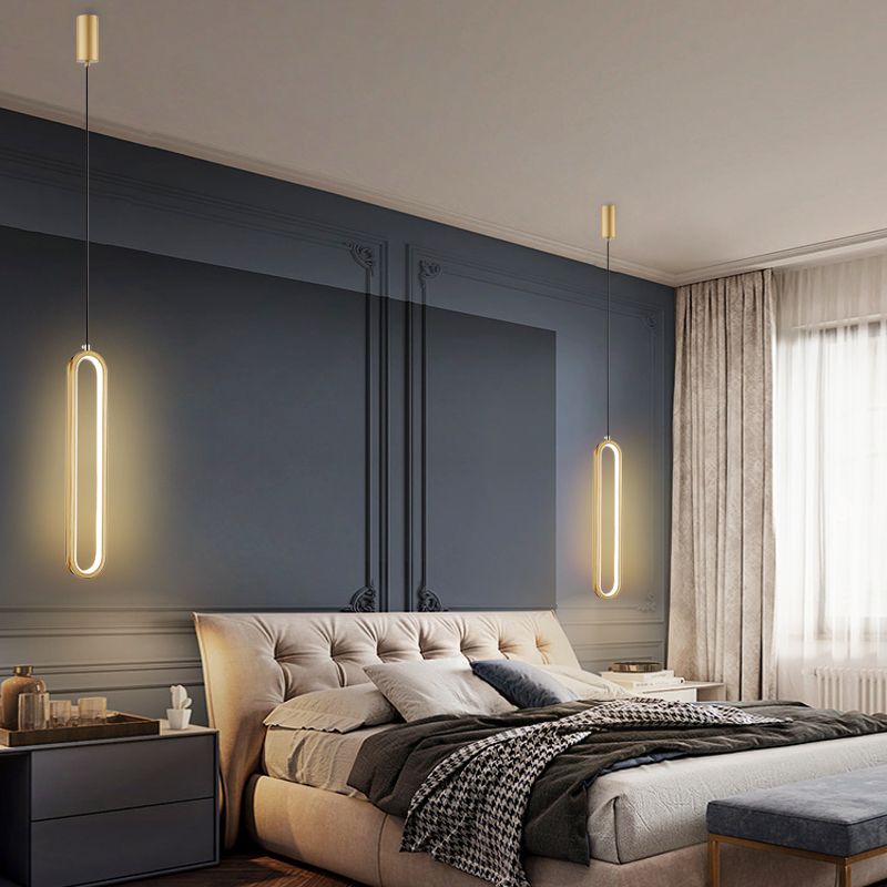 Chambre à coucher en suspension d'éclairage minimalisme kit de pendentif linéaire pour chambre à coucher