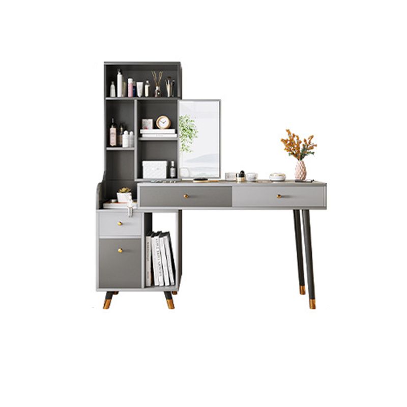 Scandinavian Wood Dressing Table Solid Wood Make-up Vanity with Drawers