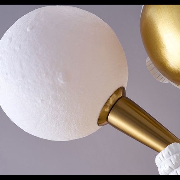 Astronaut Modelado de luces de matriz esféricas Resina creativa 1 luz sonces