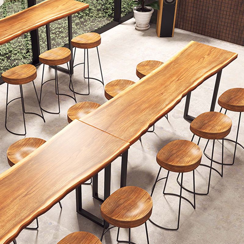 Solid Wood Counter Height Dining Table Rectangle Bar Dining Table