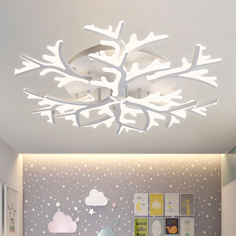 Branche en acrylique Light Light Contemporain 3/5/9 têtes Mount de montage de plafond blanc en lumière chaude / blanc / naturel