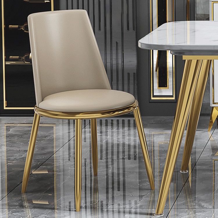 Fixed Sintered Stone Dining Room Set with Metallic 4 Legs Table Dining Room Furniture for Home Use