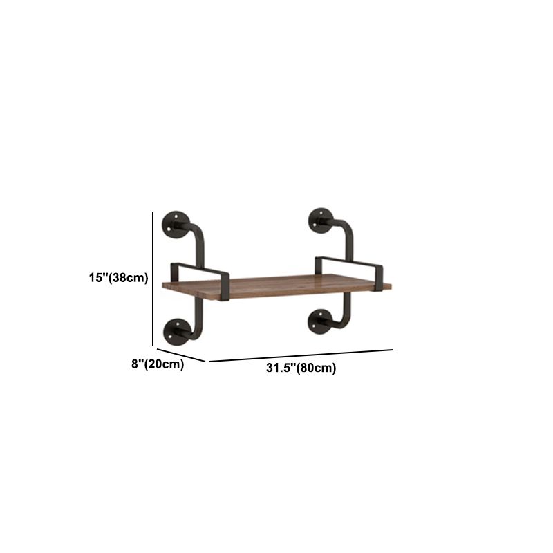 7.87"W Bookshelf Industrial Style Wall Mounted Bookcase for Home Study Room