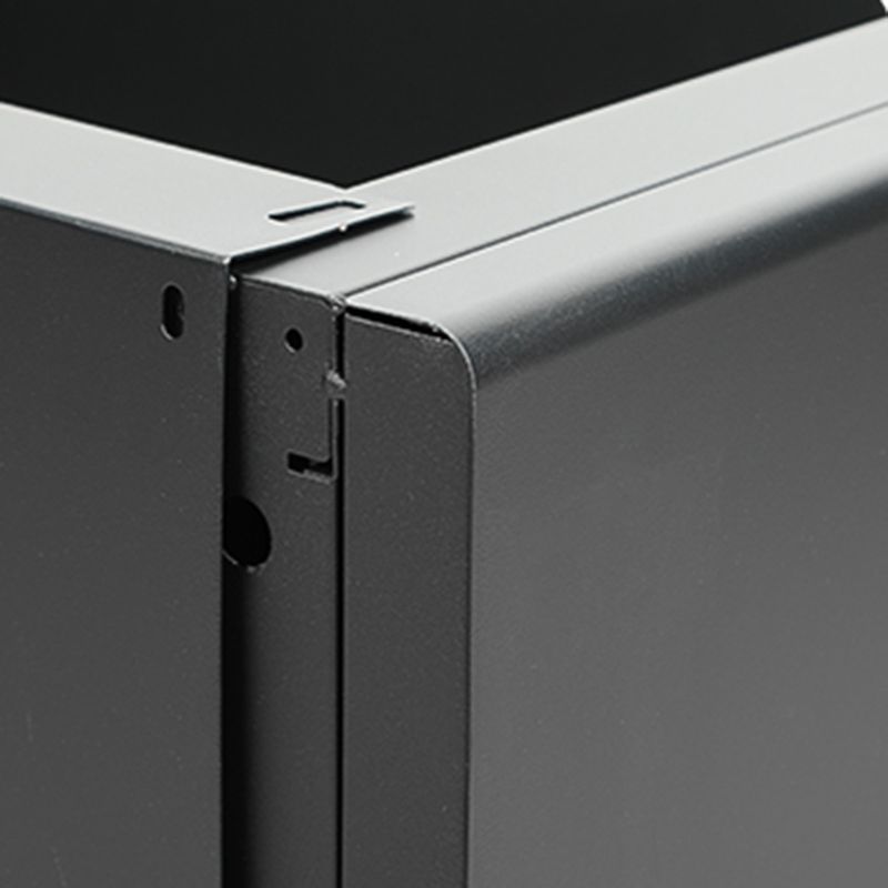 Modern Open Back Bookshelf Vertical Metal Bookcase with Shelves