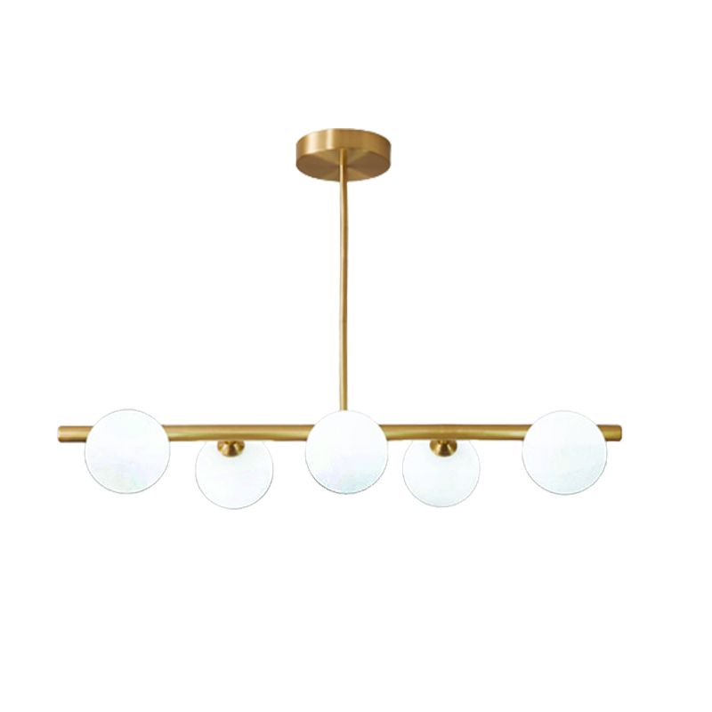 3/5/6-Light Golden Modern Kitchen Island Lighting Shaded Island Pendant Lighting