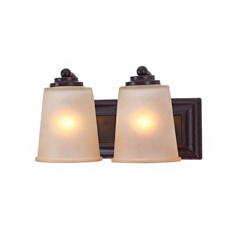 2 lichten taps toelopende wandlamp Traditionalisme Zwarte matglazen wand SCONCE LICT BEMIDING
