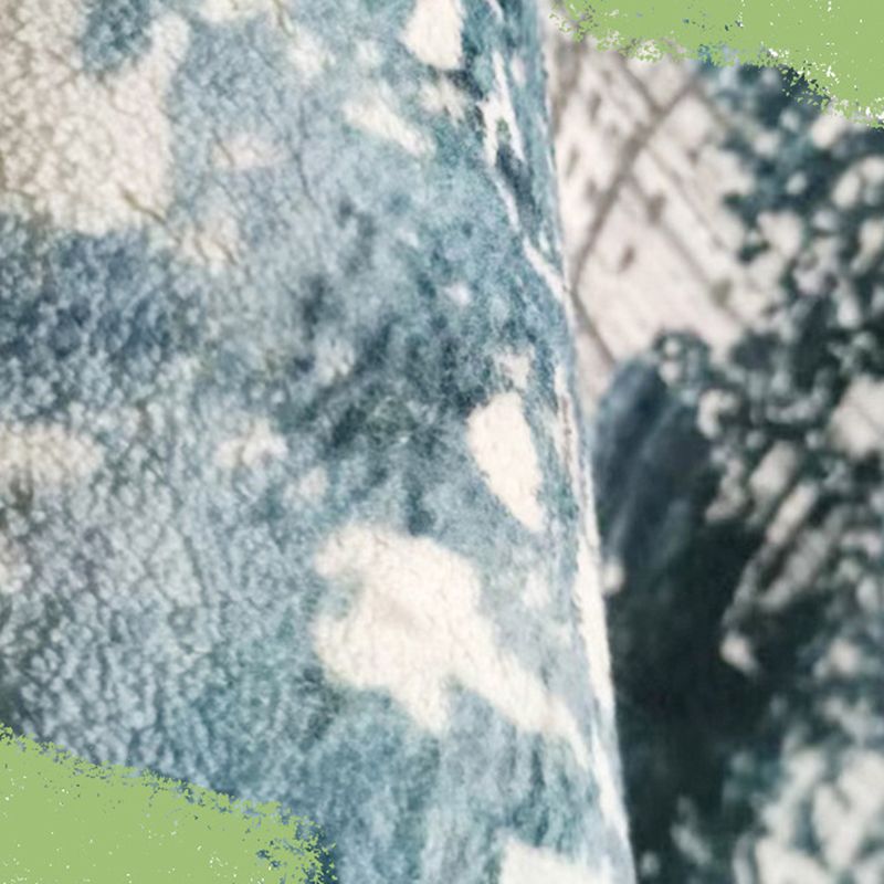 Light Green Simple Rug Polyester Graphic Rug Stain Resistant Rug for Home Decor