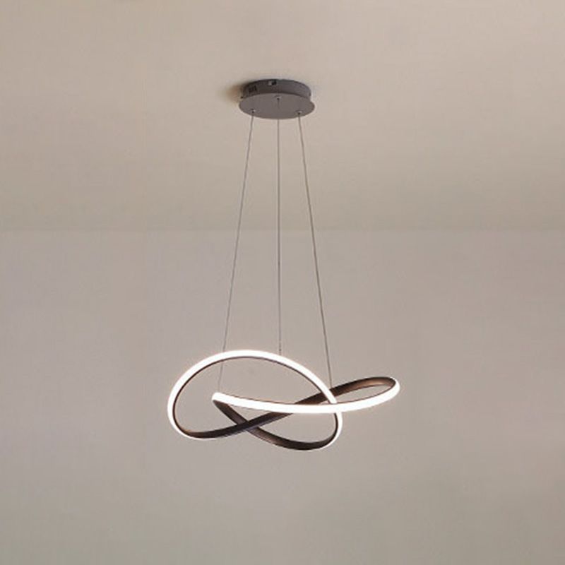 Geometric LED Adjustable Pendant Light in Modern Singular Style Aluminium Ceiling Light for Living Room