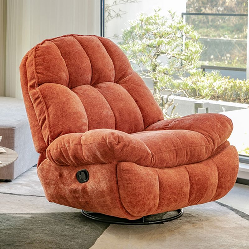 Modern Solid Color Standard Recliner Chenille Recliner Chair with Side Pocket