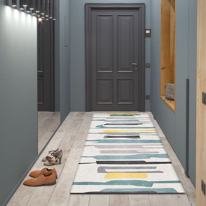 Creative Nordic Rug Colorblock Rug Pet Friendly Anti-Slip Washable Area Rug for Decoration