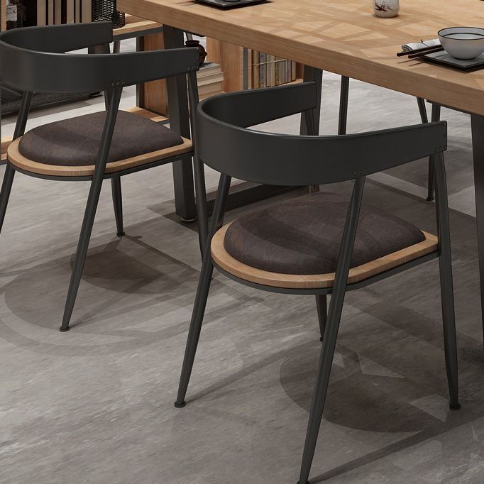 Industrial Style Dining Table Solid Wood Rectangle Table for Dining Room