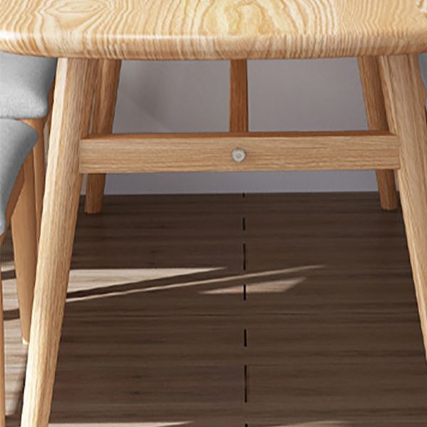 Light Wood Finish Table Modern Rectangle Dining Table for Home