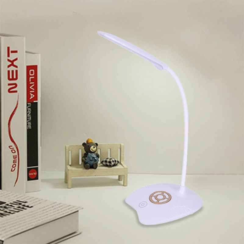 Silicone manguera ajustable escritorio de pie lámpara de mesa sensible al tacto LED moderno para estudio, rosa/dorado