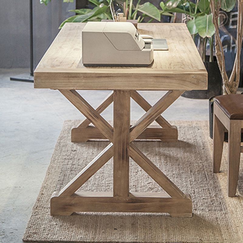 Distressed Pine Wood Dining Set 1/2 Pieces Industrial Dinette Set for Home